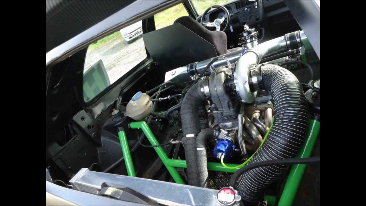 HG Race Car VW Golf MK3 VR6 Turbo RWD LSD Mid-Engine with BorgWarner SX300 for the 1/4 Mile