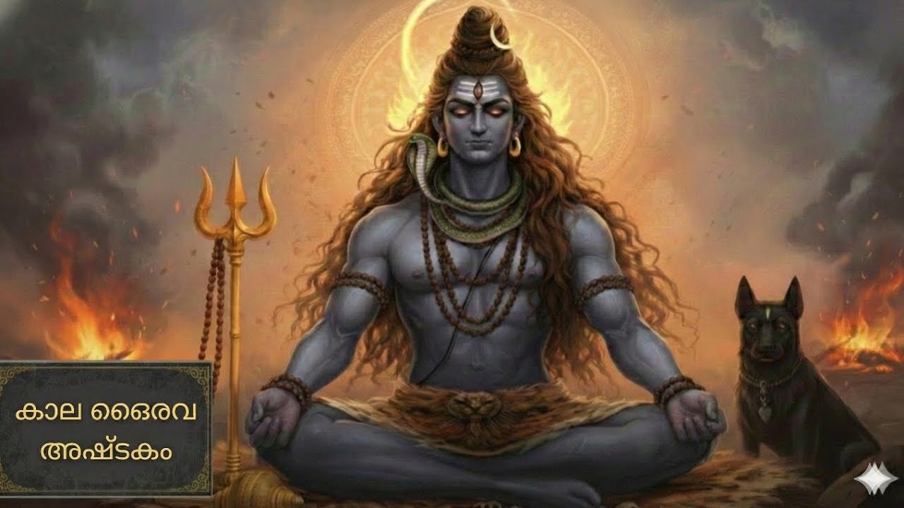 #Kalabhairava Ashtakam | kalabhairava ashtakam Malayalam lyrics | Nishkarmakriya Yogi digital seva 