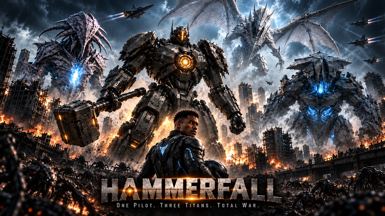 HAMMERFALL &mdash; ПОЛНЫЙ ФИЛЬМ | Мехи против Кайдзю: Последний рубеж | Война титанов | Научная фантаст...