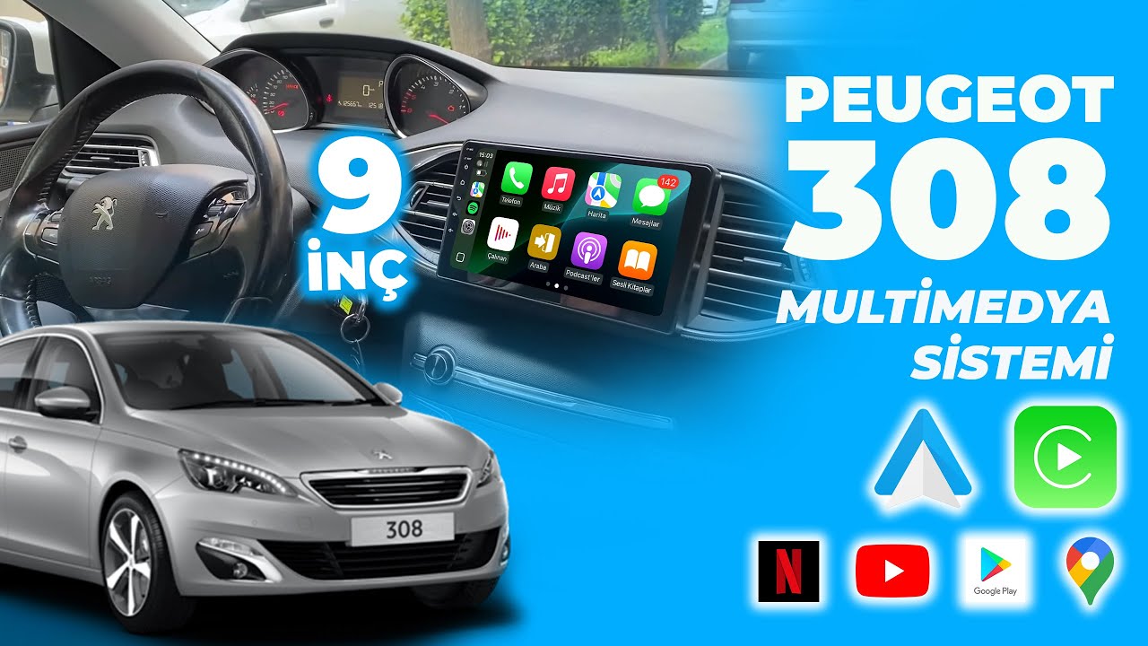 PEUGEOT 308 (2013-2020) CarPlay ve AndroidAuto Destekli Android Multimedya Sistemi 22-1175
