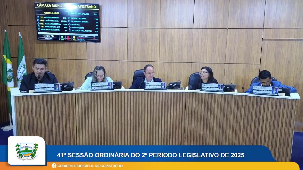41ª SESSÃO ORDINÁRIA  DO 2º PERÍODO LEGISLATIVO DE 2025