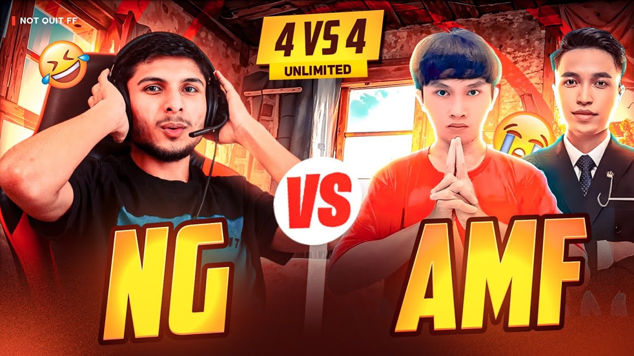 NG VS AMF😵 | 4VS4 UNLIMITED🥵 - GARENA FREE FIRE • NONSTOP GAMING