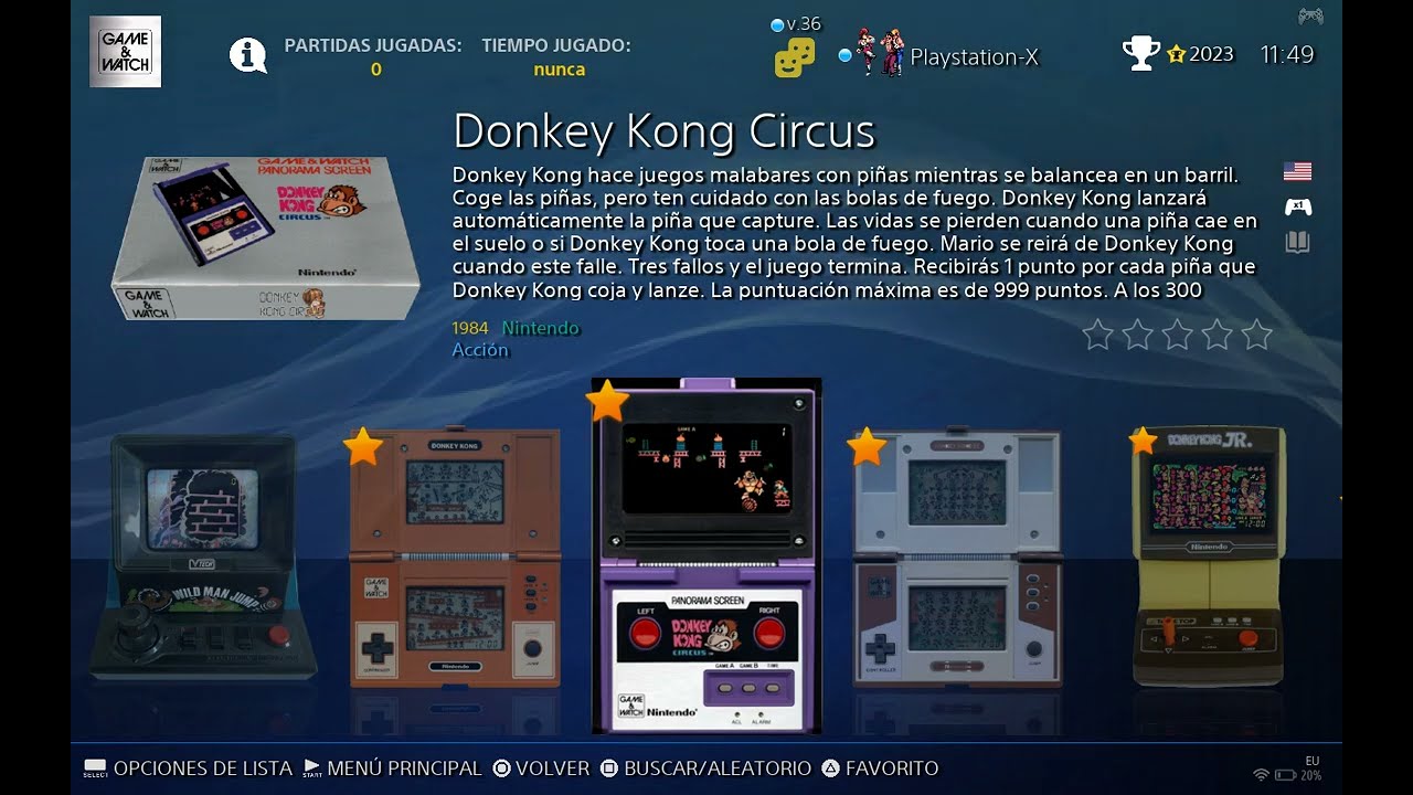 Playstation-X theme - Game Watch horizontal carousel