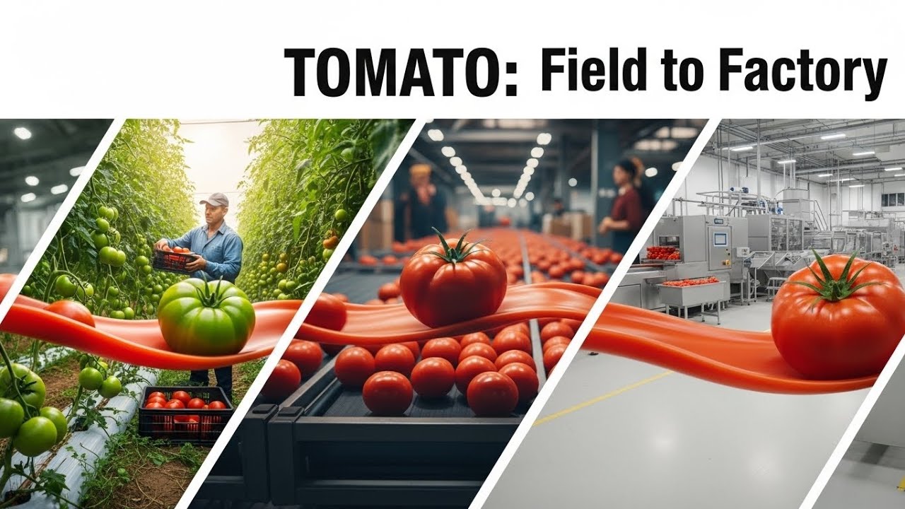 Inside the Modern Tomato Factory From Field to Table The Whole Process