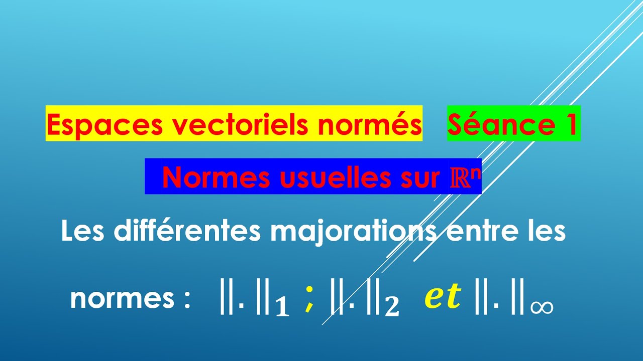 Exercice corrig&eacute; sur les normes usuelles sur R^n