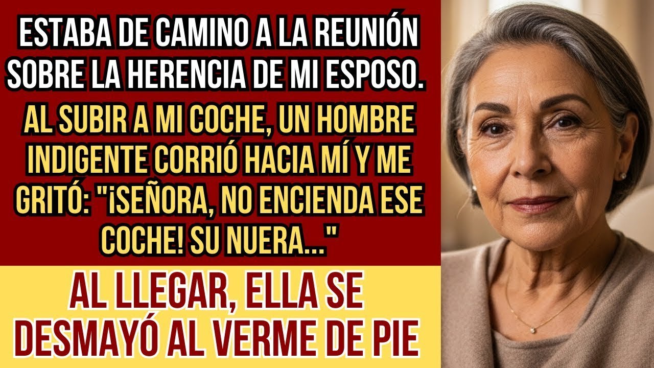 HISTORIA REAL. Iba a la reunión sobre la herencia de mi marido. Al entrar en el coche, un indigente