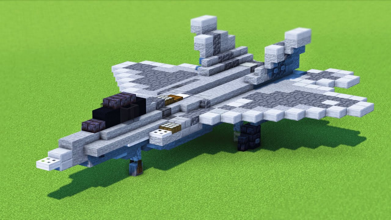 Minecraft F-22 Raptor Fighter Jet Tutorial 2.0