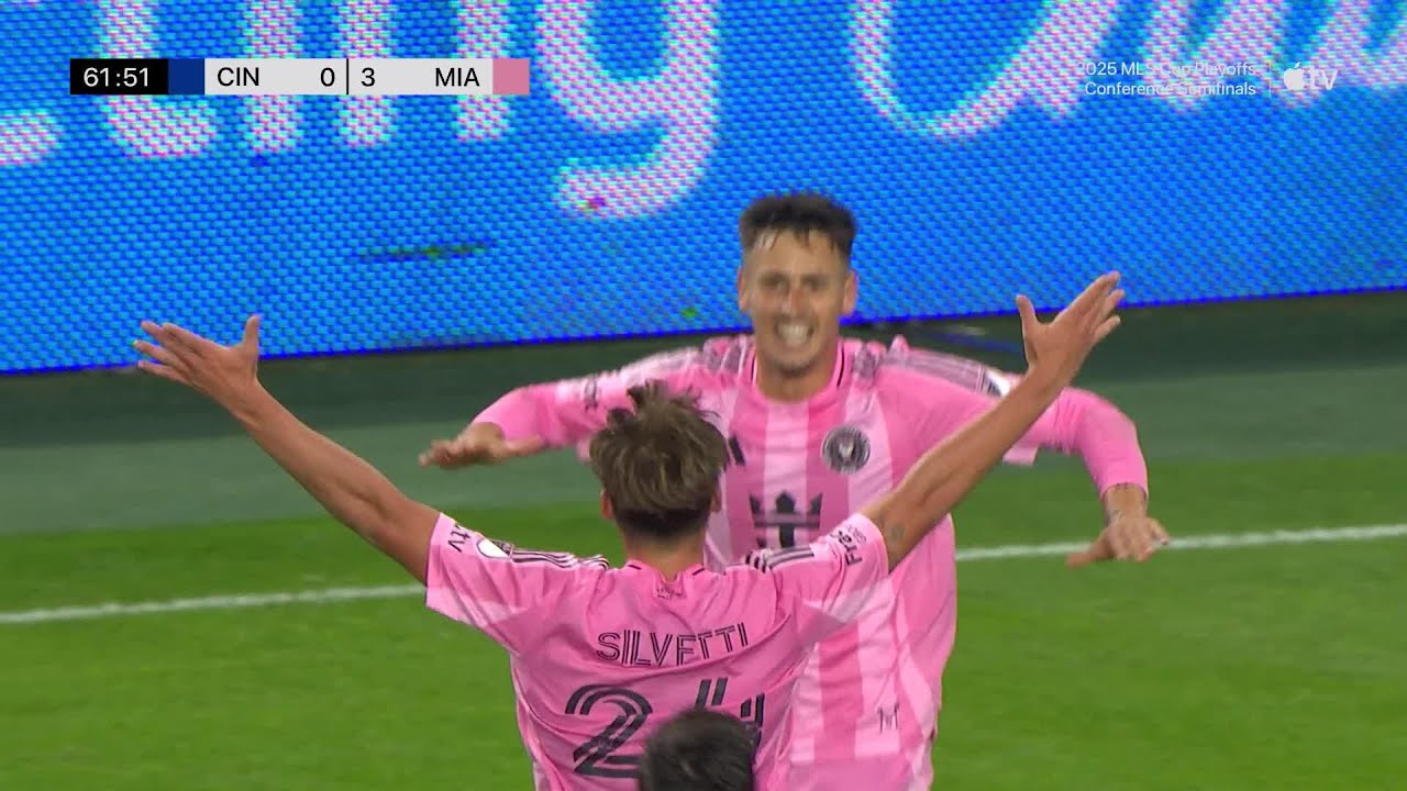 Tadeo Allende BREAKAWAY GOAL and Messi Assist! | 2025 Audi MLS Cup Playoffs