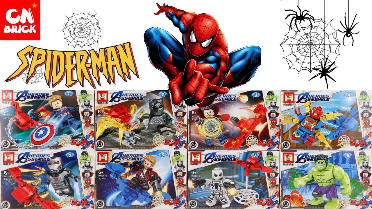 Unoffical LEGO AVENGERS ENDGAME 8 IN 1 TO SPIDER ROBOT MG2005 Unofficial lego lego videos