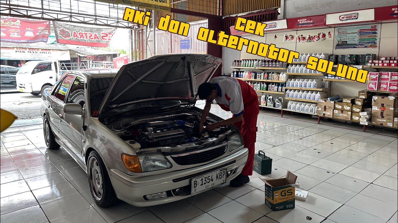 Cek aki di shop and drive dan alternator toyota soluna silvero, gejala mulai susah di stater