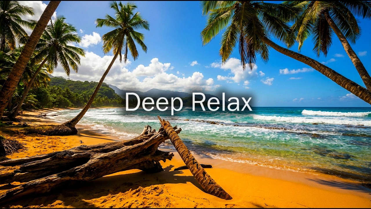 Relax Under the Palms 🌊 Tropical Ocean Waves for Sleep & Stress Relief