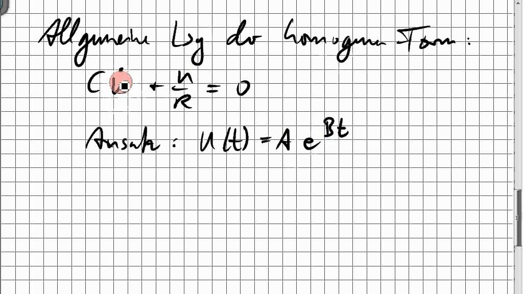 09A.1 Ladekurve Kondensator, inhomogene lineare Differentialgleichung 1. Ordnung
