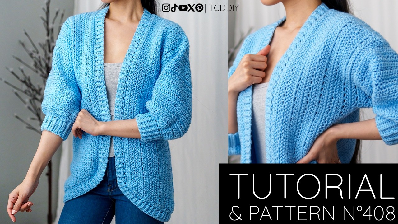 How to Crochet: Herringbone Cardigan | Pattern & Tutorial DIY