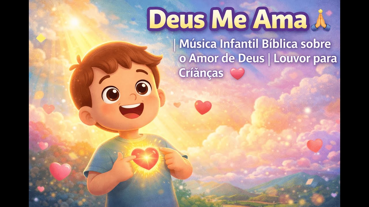Deus Me Ama 🙏💖| Música Infantil Bíblica sobre o Amor de Deus | Louvor para Crianças