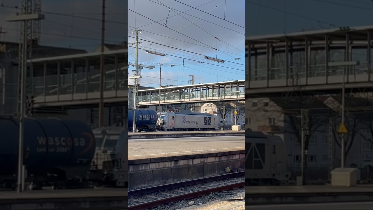 Br 192 von Rhein Cargo mit Kesselwagen durchfahrt in Ulm #trainbawü #br193 #rheincargo