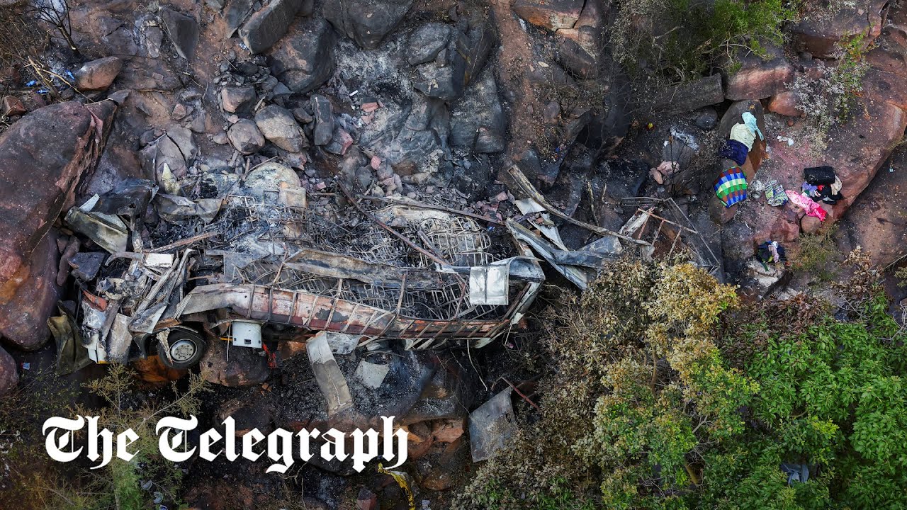 45 killed as bus falls from bridge in South Africa