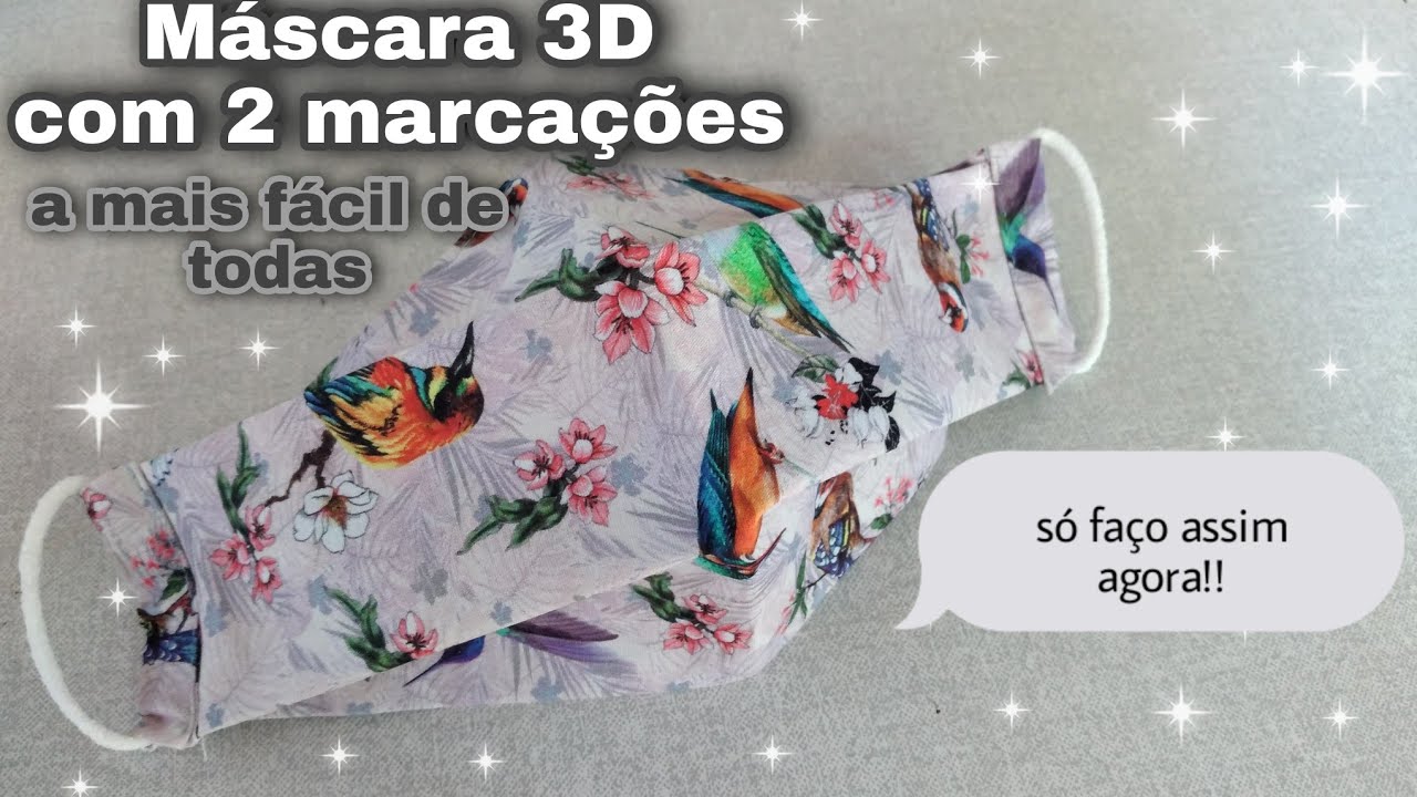 Máscara 3D com 2 marcações | a mais fácil de todas | Passo à Passo | faça e venda muito