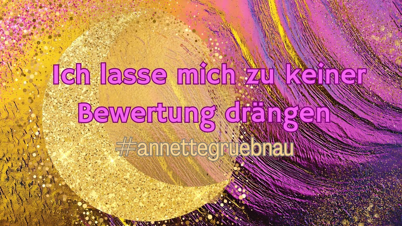 Ich lasse mich zu keiner Bewertung drängen