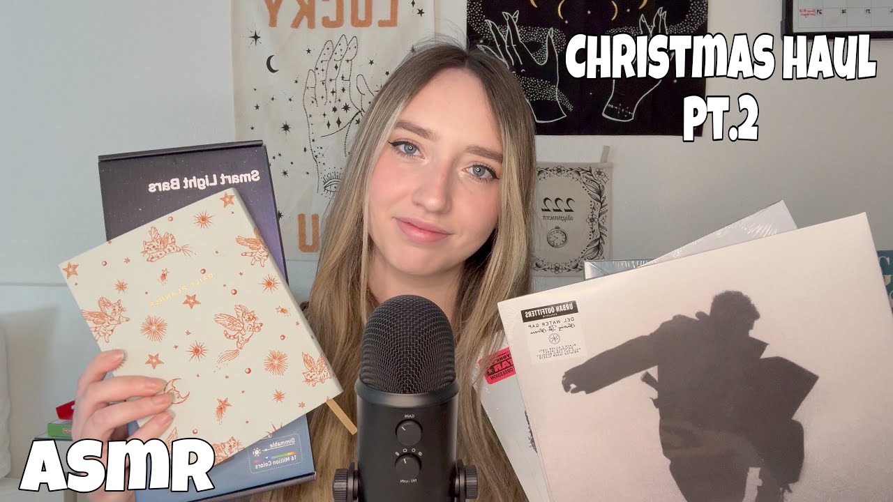 ASMR Christmas Haul🎄 pt.2 | whispered, tapping, tracing, sticky tapping