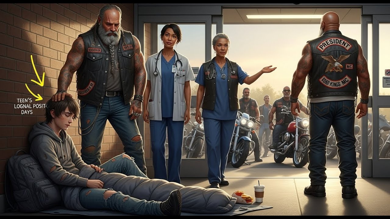 Homeless Teen Slept Outside Hospital Waiting for Biker to Wake Up — Nurses Called His Whole Club