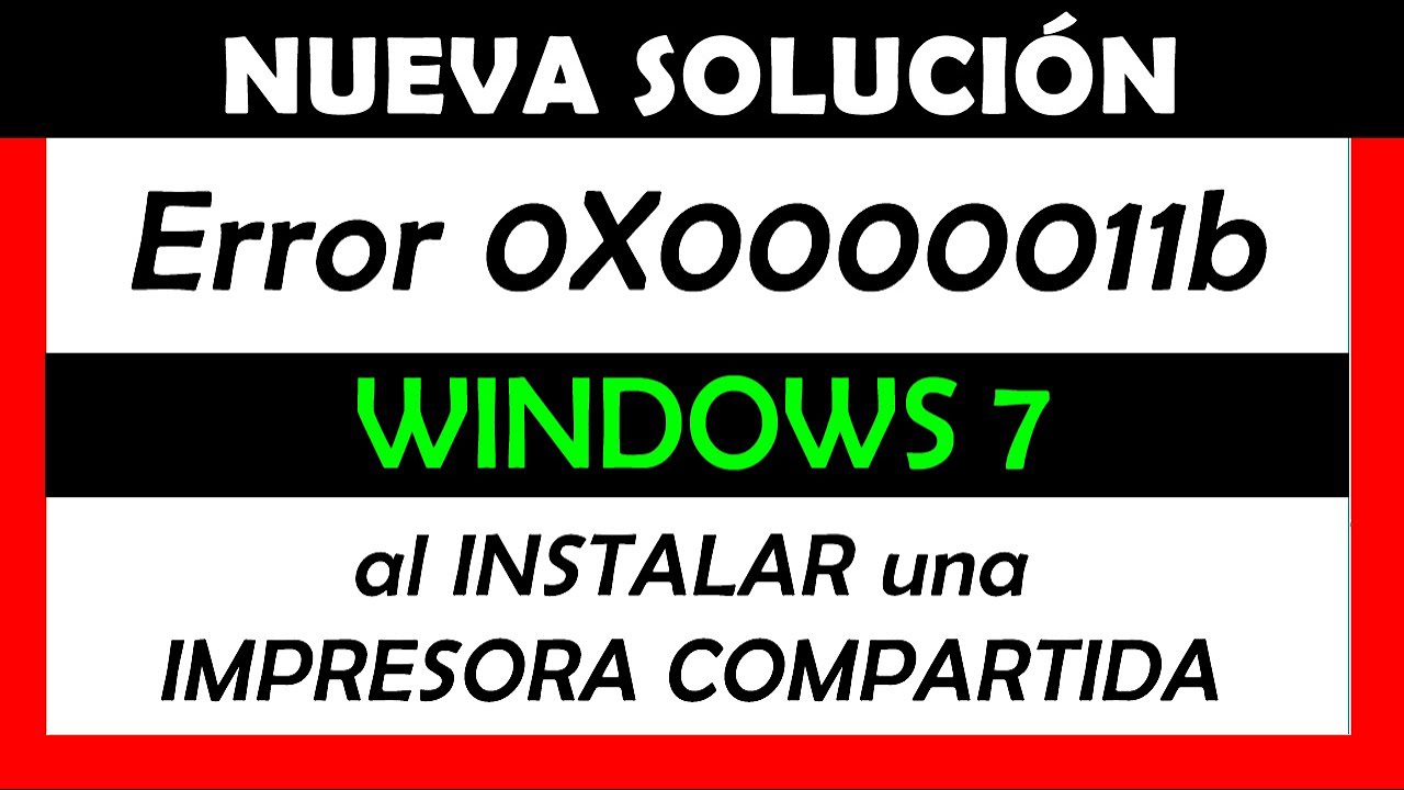 ✅ SOLUCIONAR ERROR 0x0000011b WINDOWS 7 ☝  Error al conectar impresora COMPARTIDA en Windows 10 y 11
