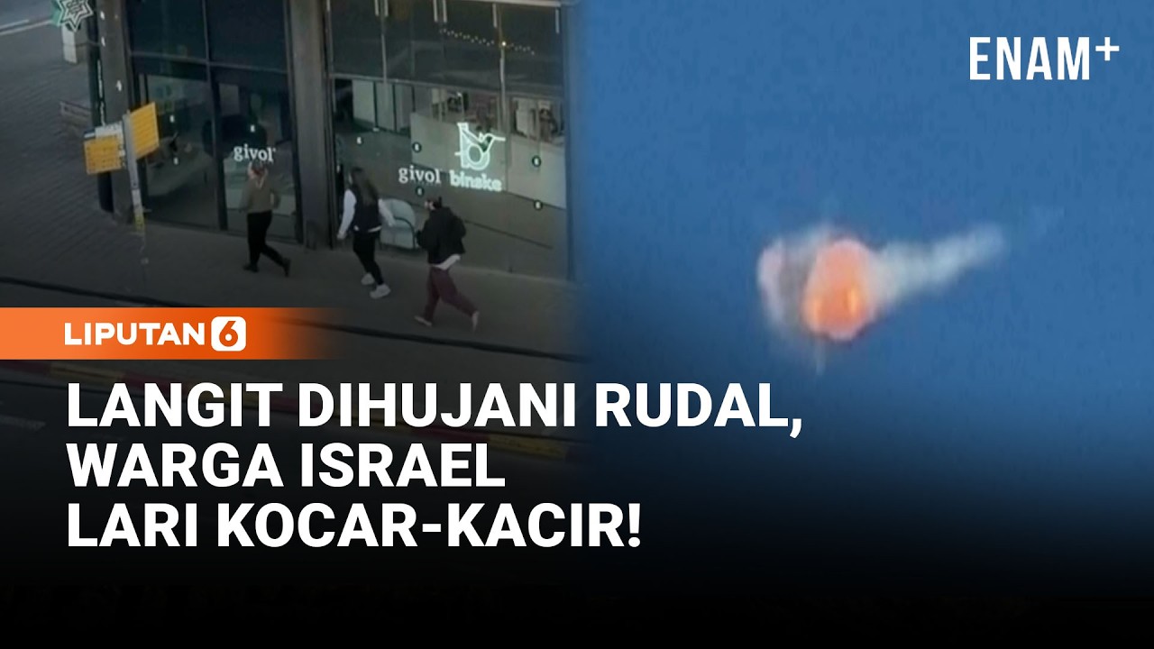 Langit Dihujani Rudal, Warga Israel Lari Kocar Kacir! | Liputan6