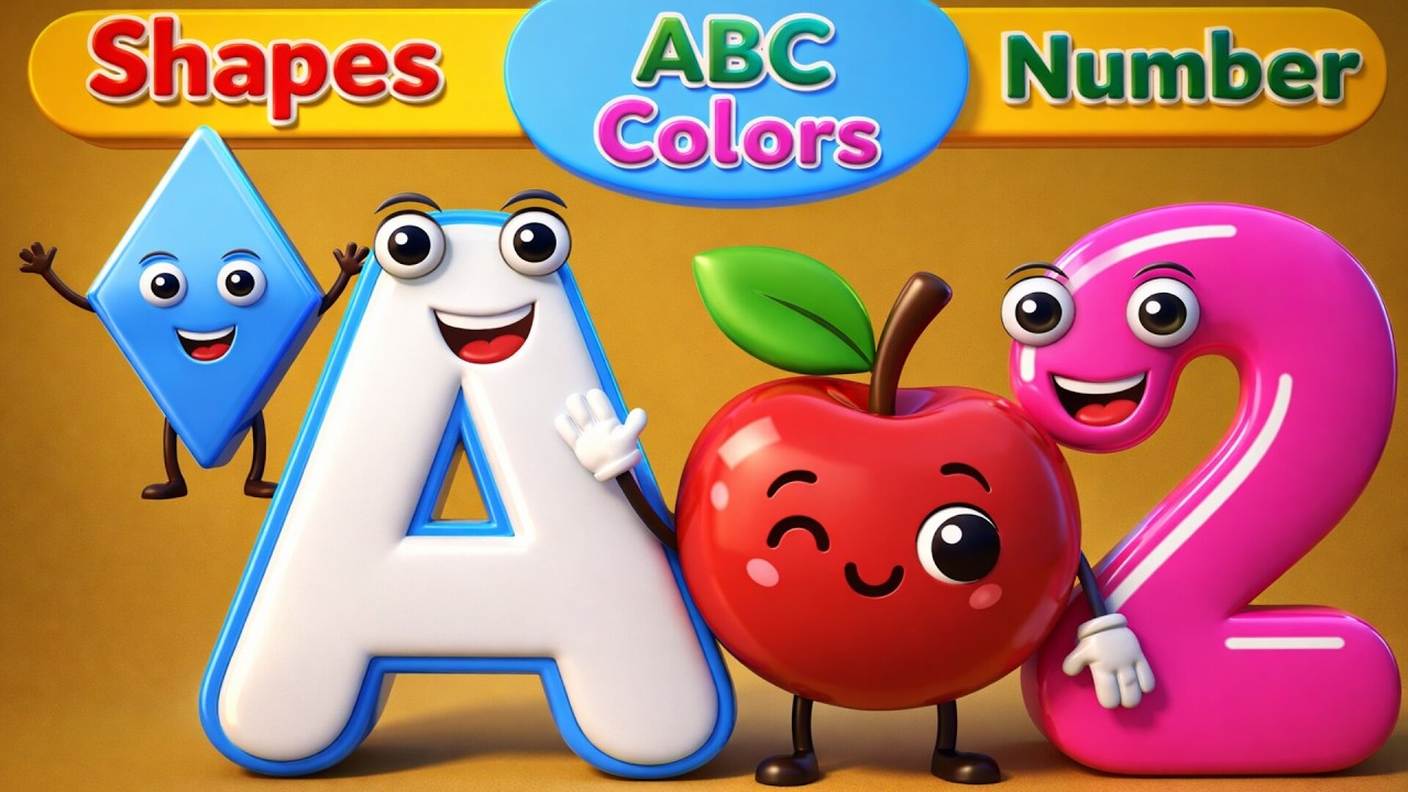 Песенка про алфавит, песенка про фигуры, песенка про цвета и цифры | Веселые обучающие видео для ...
