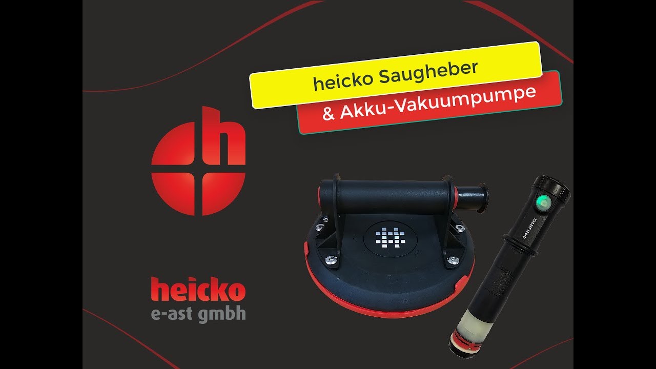 heicko 1-Kopf Saugheber mit optionaler Akku-Vakuumpumpe