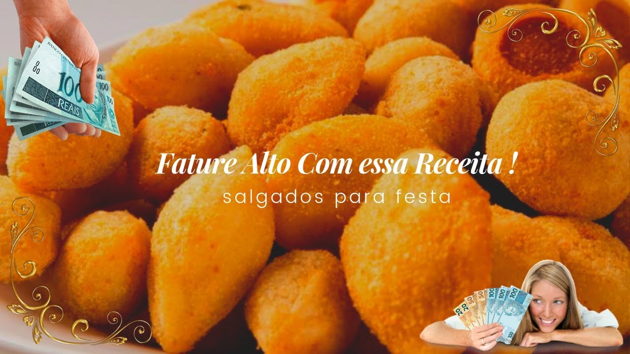 SALGADOS PARA FESTA - MASSA DE ALTO RENDIMENTO