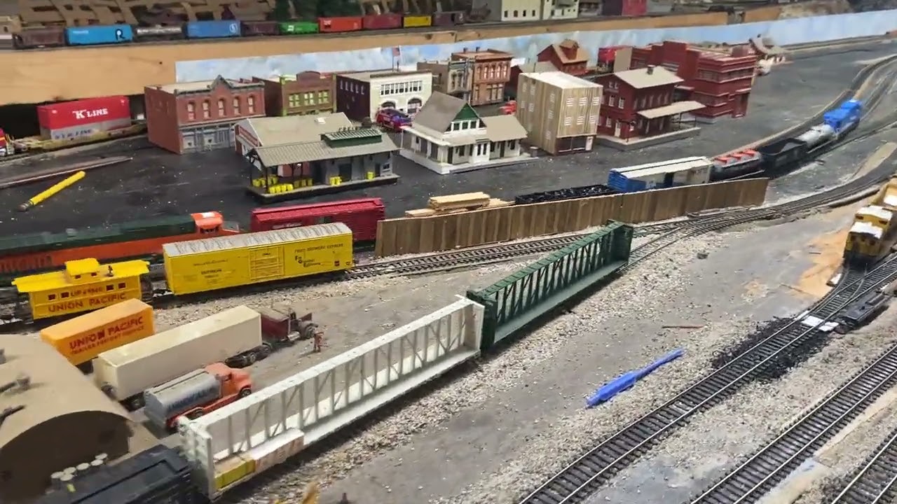 A rainy day, running trains up in the attic ￼