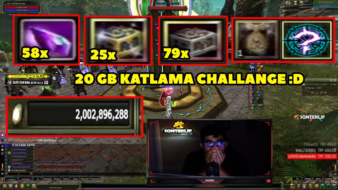 AOGofficial - 20 GB ile Başladığı Katlama Yayınında Sürpriz Sonlu Upgrade :D ! Knight Online