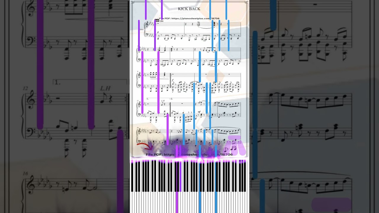 Free Piano Sheet KICK BACK by Kenshi Yonezu