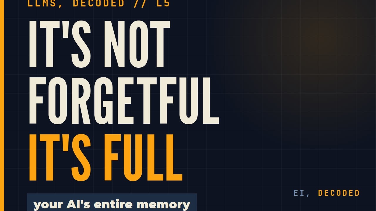 L5: Context windows &mdash; your AI's entire memory | LLMs, Decoded