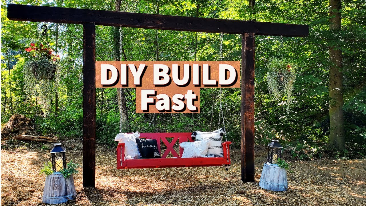 Build a Swing using Post & Beam. Mortise & Tenon Joints Sawmill Lumber