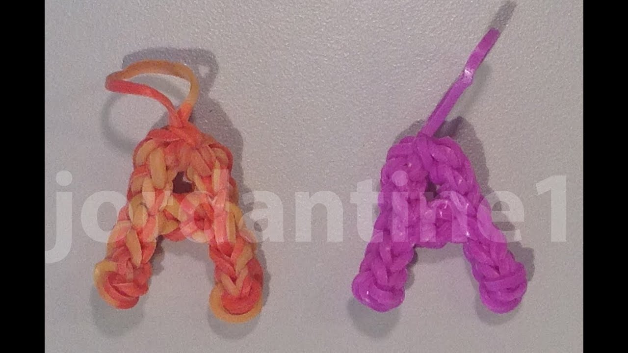 Skinny Letter A Alphabet Charm - Rainbow Loom, Crazy Loom, Wonder Loom, Bandaloom