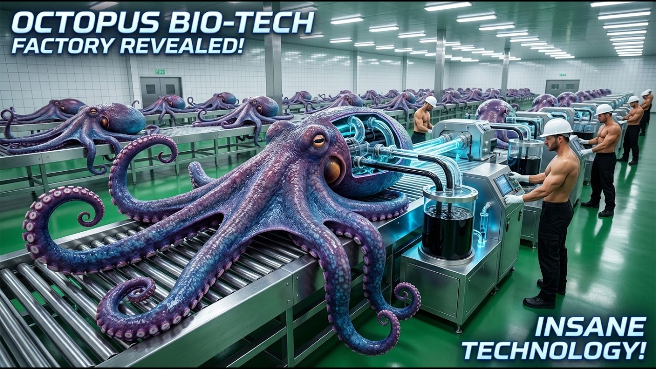 Inside a Giant Octopus Factory: How Bio-Ink is Made in the World&rsquo;s Largest Factory ( Full Process )
