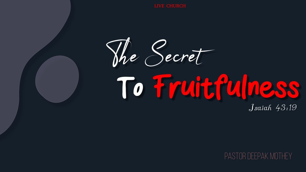 Dec 29, 2024: Sunday Service | Pastor Deepak Mothey | LIVE CHURCH