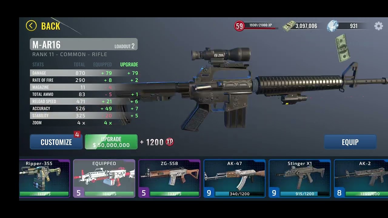 M-AR16 lvl 11 upgrade - Armed Heist 
