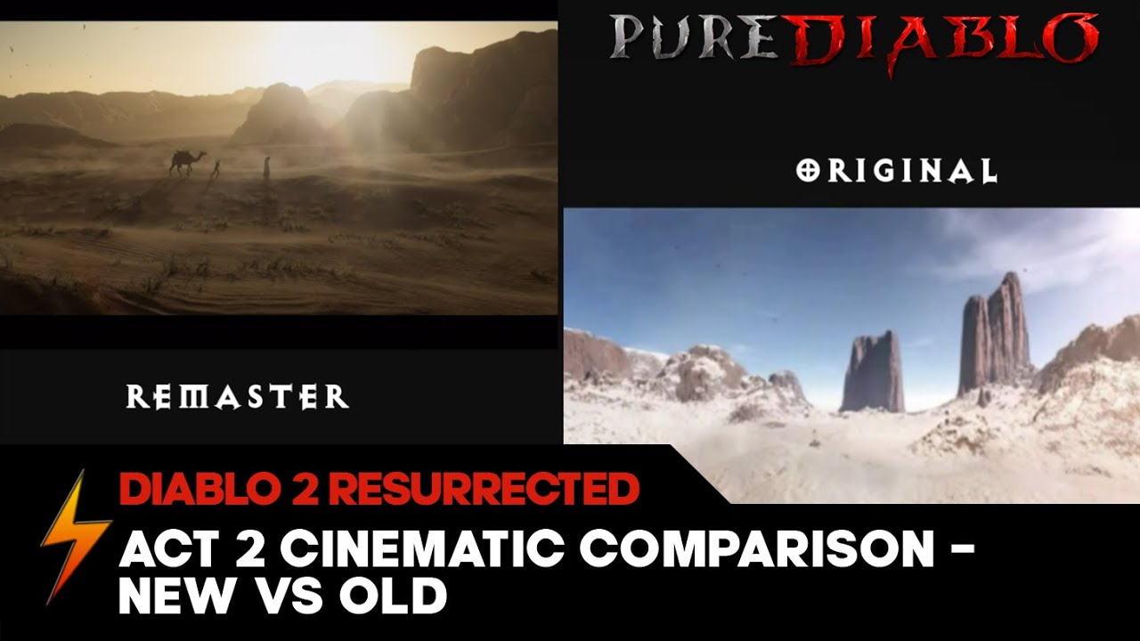 Diablo 2 Resurrected Act 2 Cinematic Remaster / Original Comparison