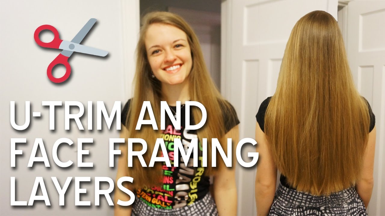 How I Cut My Hair - U-Trim and Face Framing Layers for Long Hair | TypiKelly