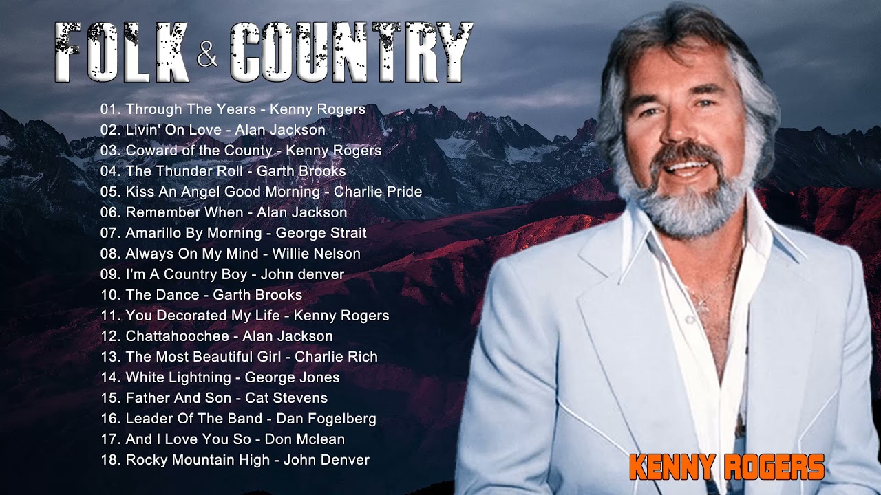 Best Country Song of Kenny Rogers - Top 100 Country Songs of All Time - Best Classic Country 70s 80s