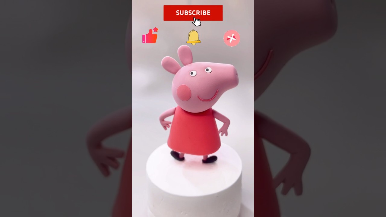 how to make peppa pig doll with fondant or air foam clay art tutorial ペッパピッグ 피파 돼지