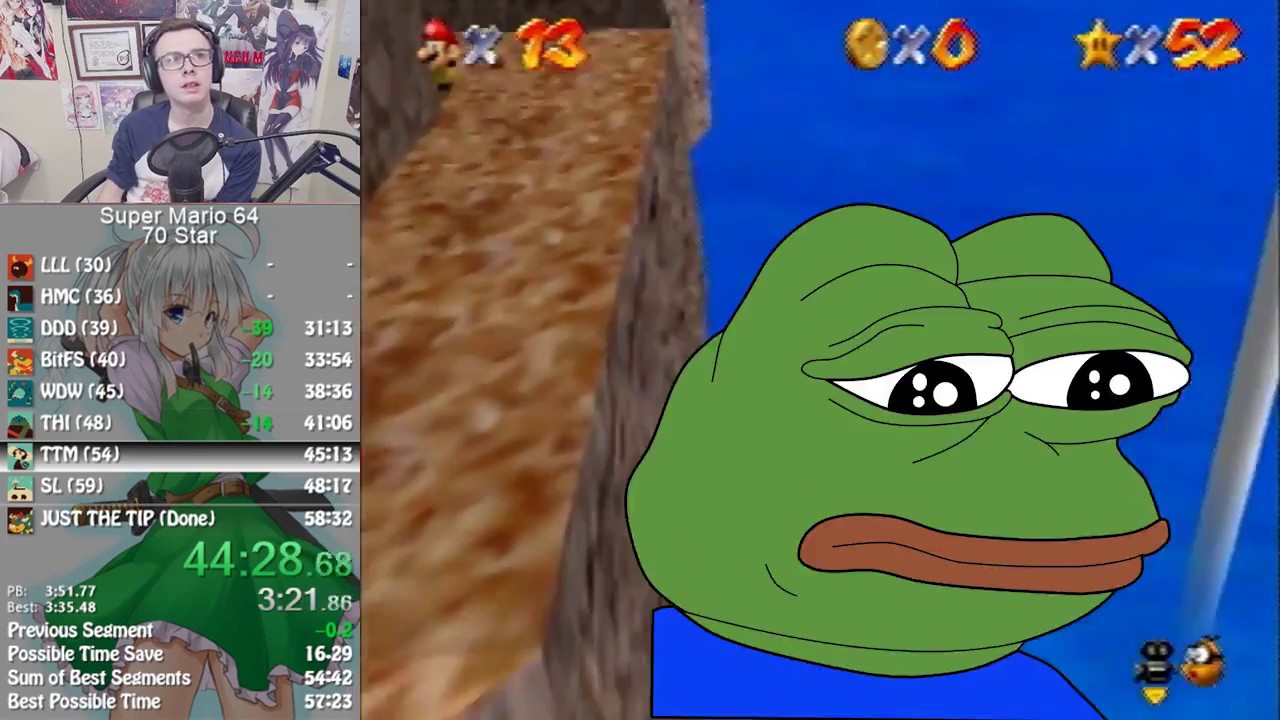 Priceless Nightmare's Mario 64 Speedrun Rage/Fail Compilation #1 [Stream Highlights]