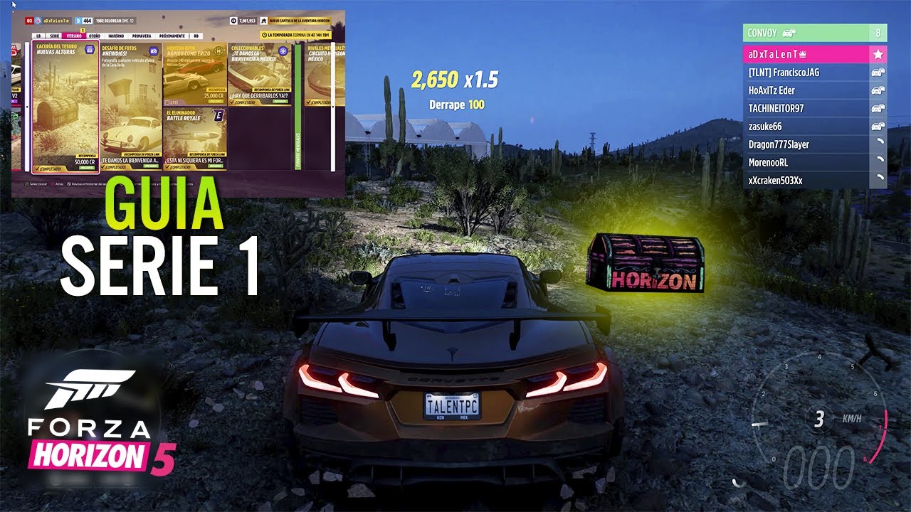 FH5 - Guía para completar la Serie 1 y Eventos de Verano, donde esta el tesoro? | Nov 11 a 18.