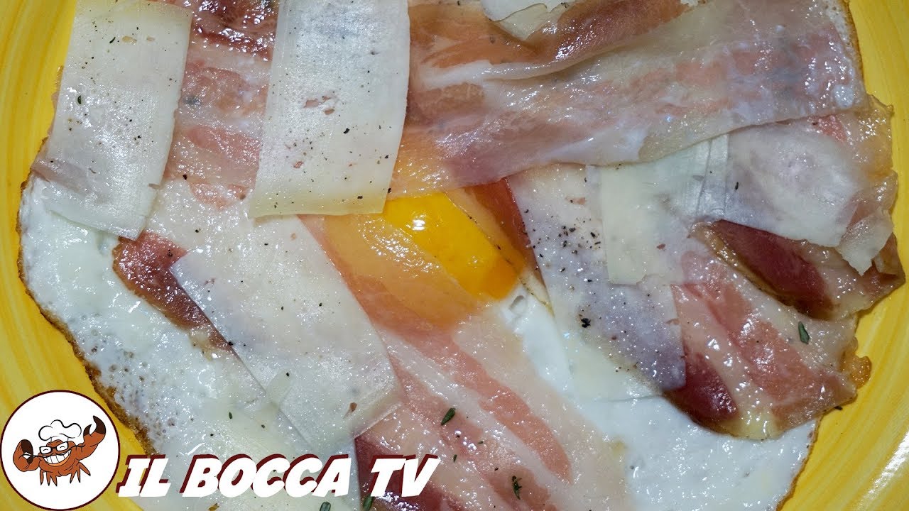 629 - Uovo alla occhio di bue con guanciale e pecorino...con del pane e un pò di vino! (secondo top)