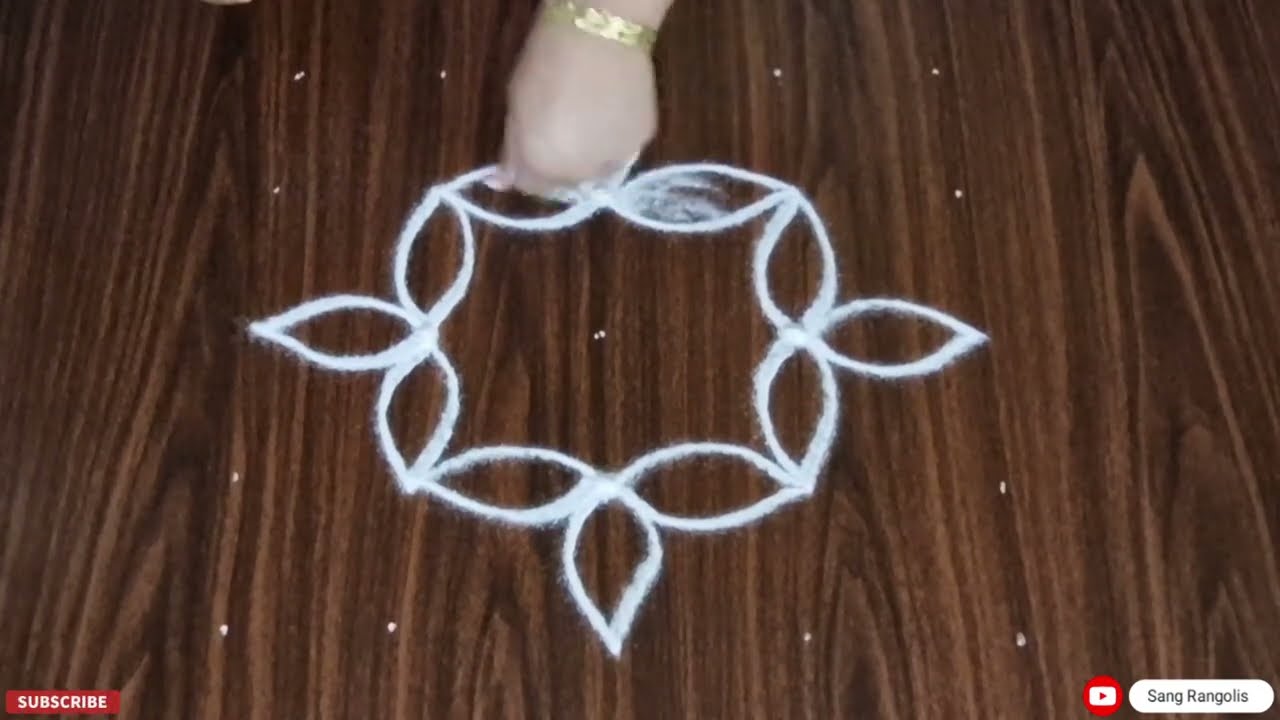 Daily 2 easy Rangoli design daily muggulu kolam easy daily muggulu kolam 