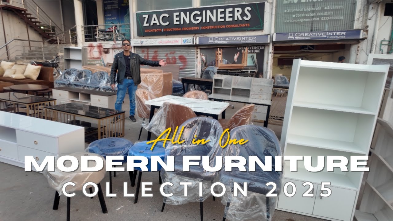 Modern Furniture Collection 2025 | Bed Set, LED Rack, Dressing Table, Dining & Office Tables