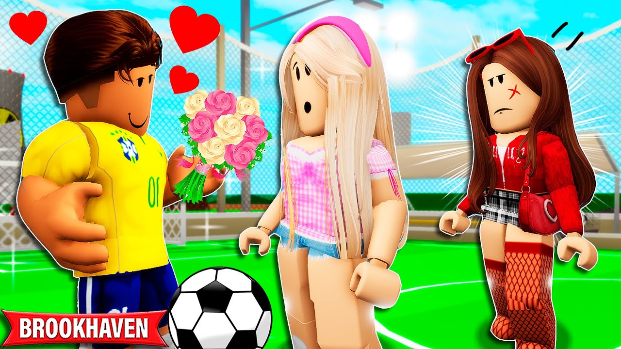 O JOGADOR DE FUTEBOL FAMOSO SE APAIXONOU PELA MENINA POBRE | Historinhas Brookhaven | Bibi e Lud