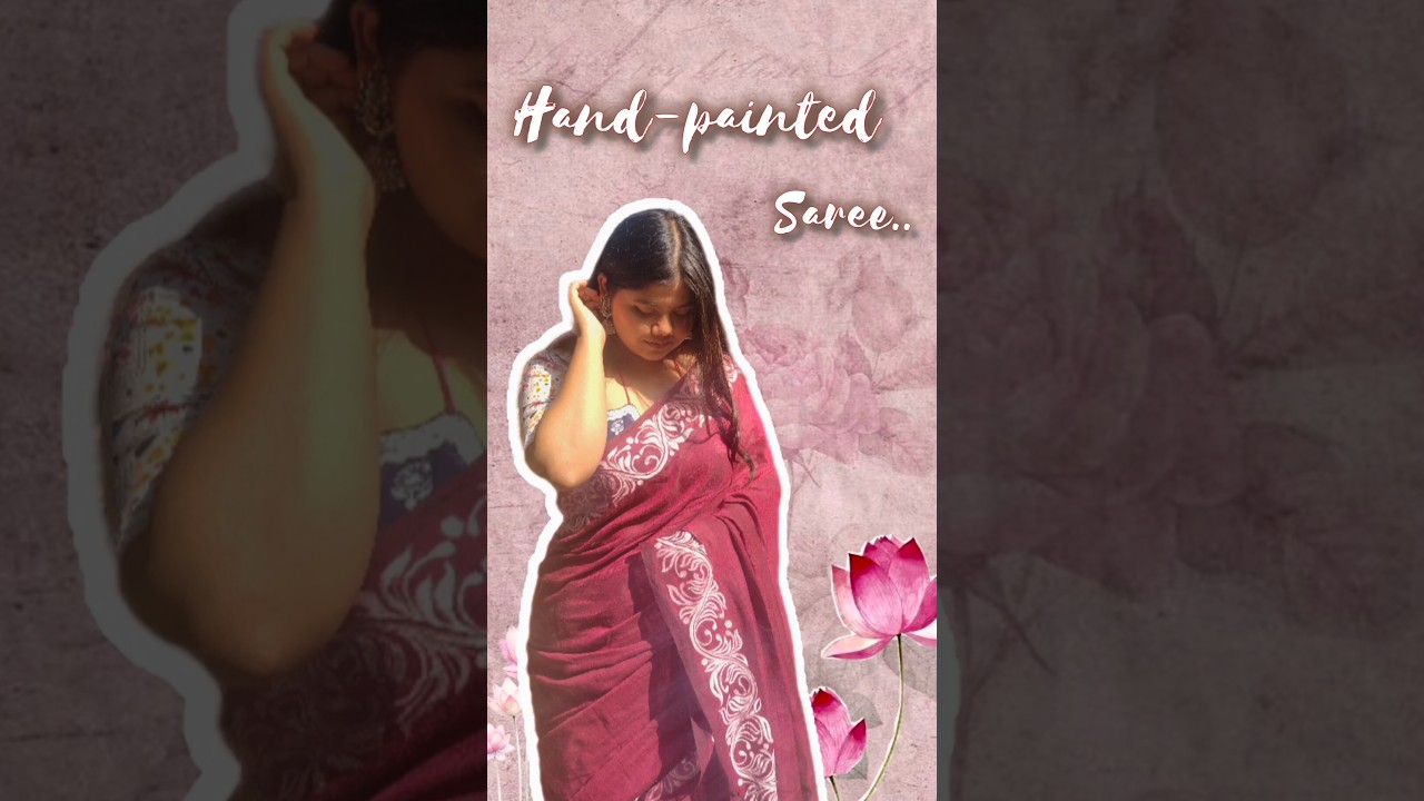 Hand painted saree 😲🔥 