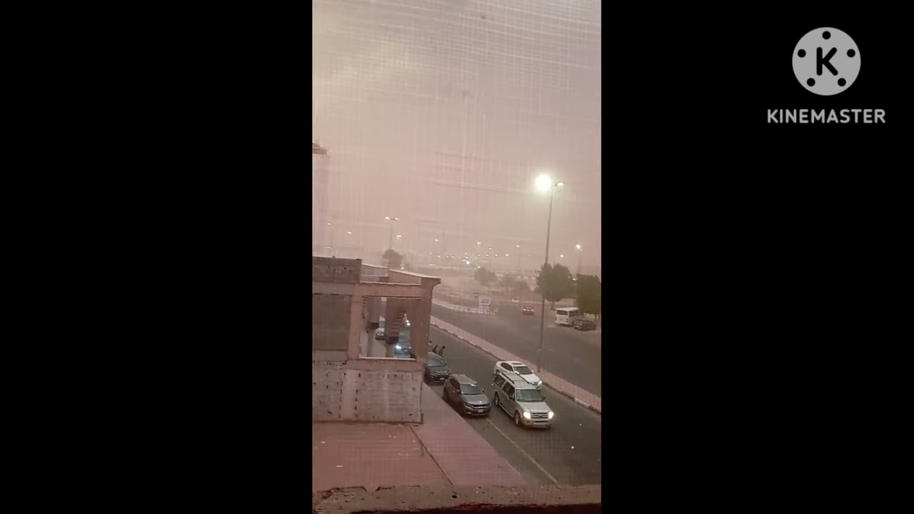 المدينة المنورة والعاصفة الرمليه الان